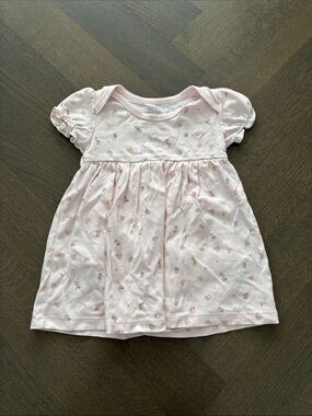 Livy Light Pink Floral Short Sleeve Baby Dress